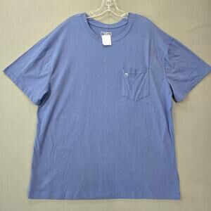 rue21 Blue Boxy Tee Shirt NEW Straight Hem Short Sleeves Crew Neck Men's Size L